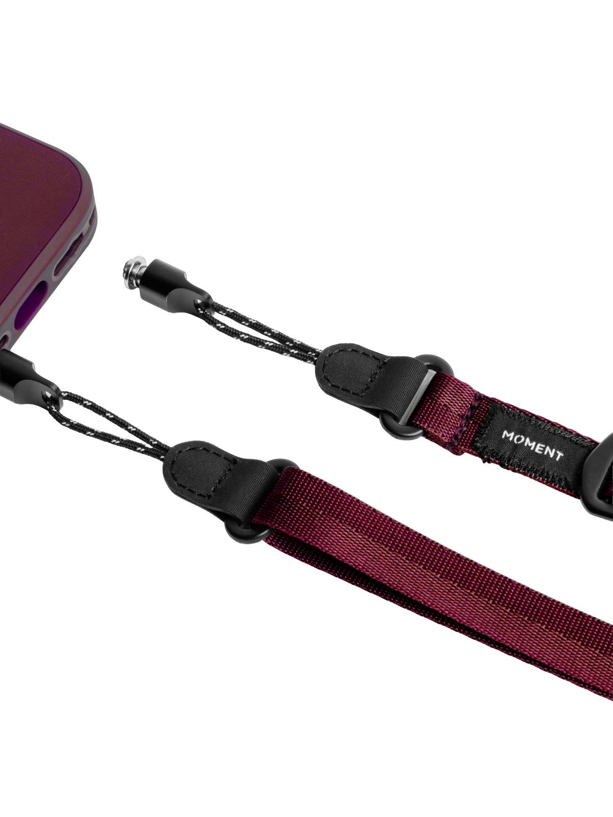 Moment Mobile Adjustable Crossbody Strap - Burgundy