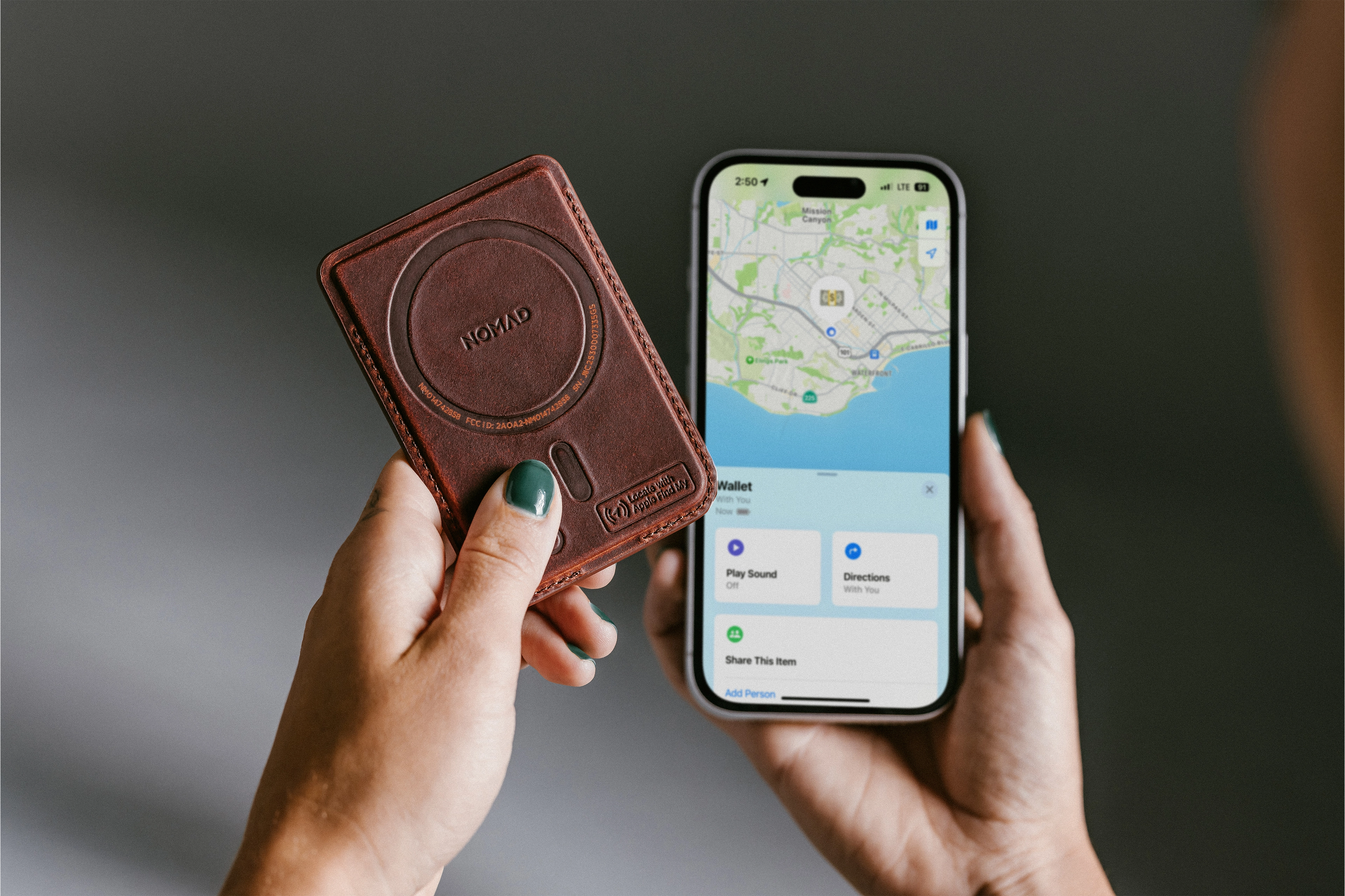 Nomad MagSafe Horween Leather Mag Wallet - Find My - Olde Dublin