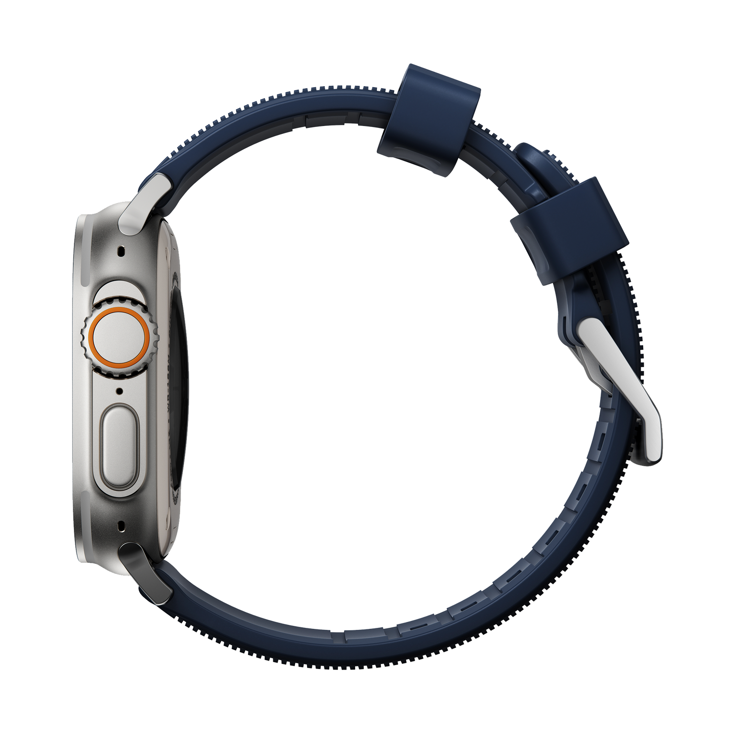 Nomad Rugged Band - 46/49mm - Silver Hardware - Atlantic Blue