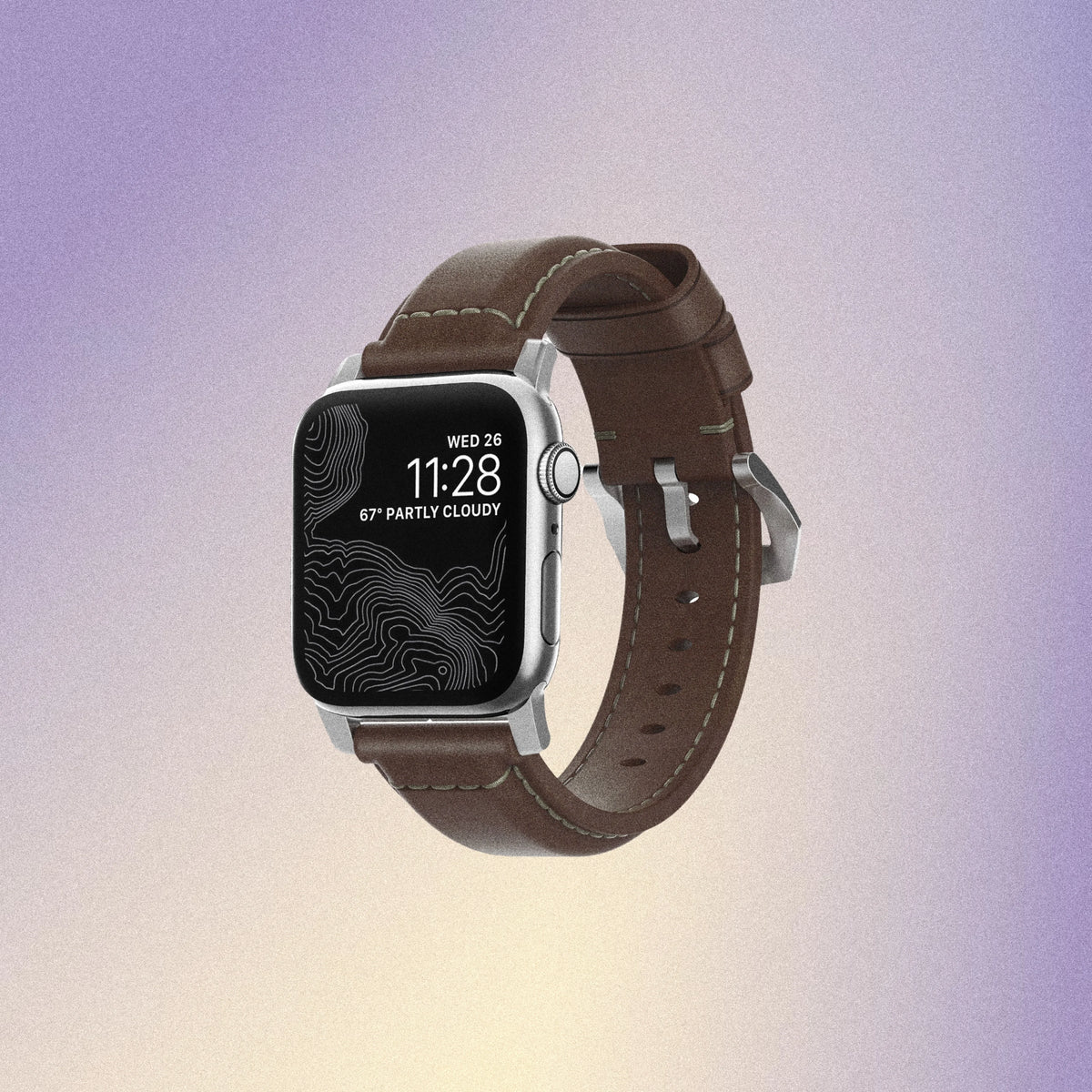 Nomad Traditional Band - 46/49mm - Silver Hardware - Brown