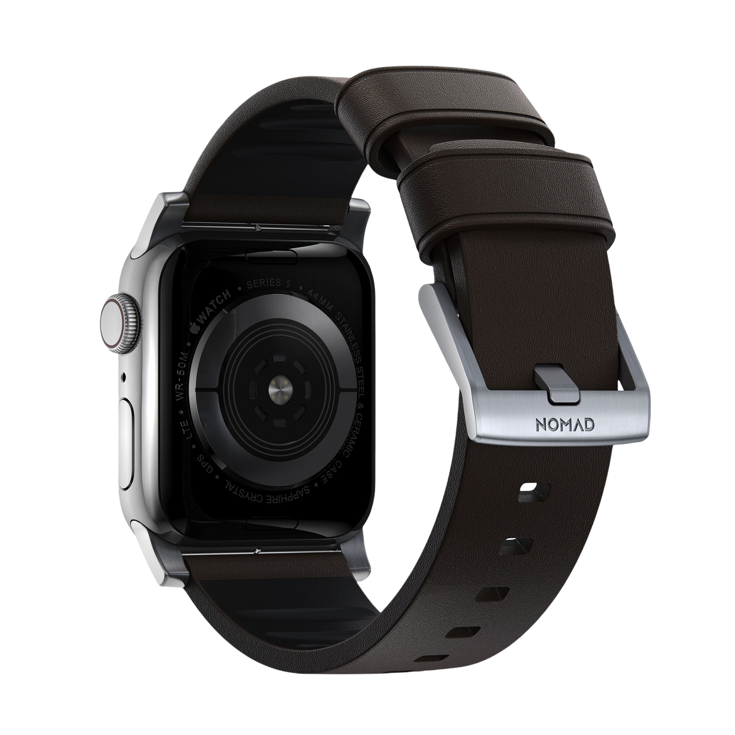 Nomad Active Band Pro - 46/49mm - Silver Hardware - Brown