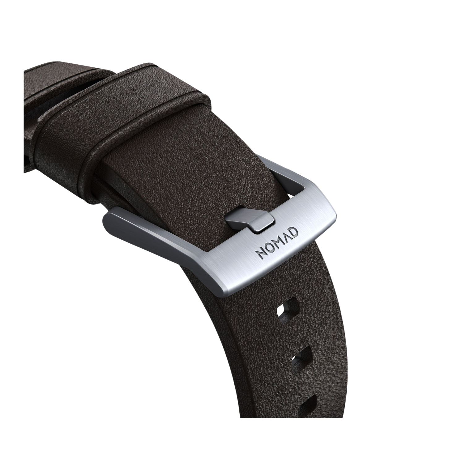 Nomad Active Band Pro - 46/49mm - Silver Hardware - Brown