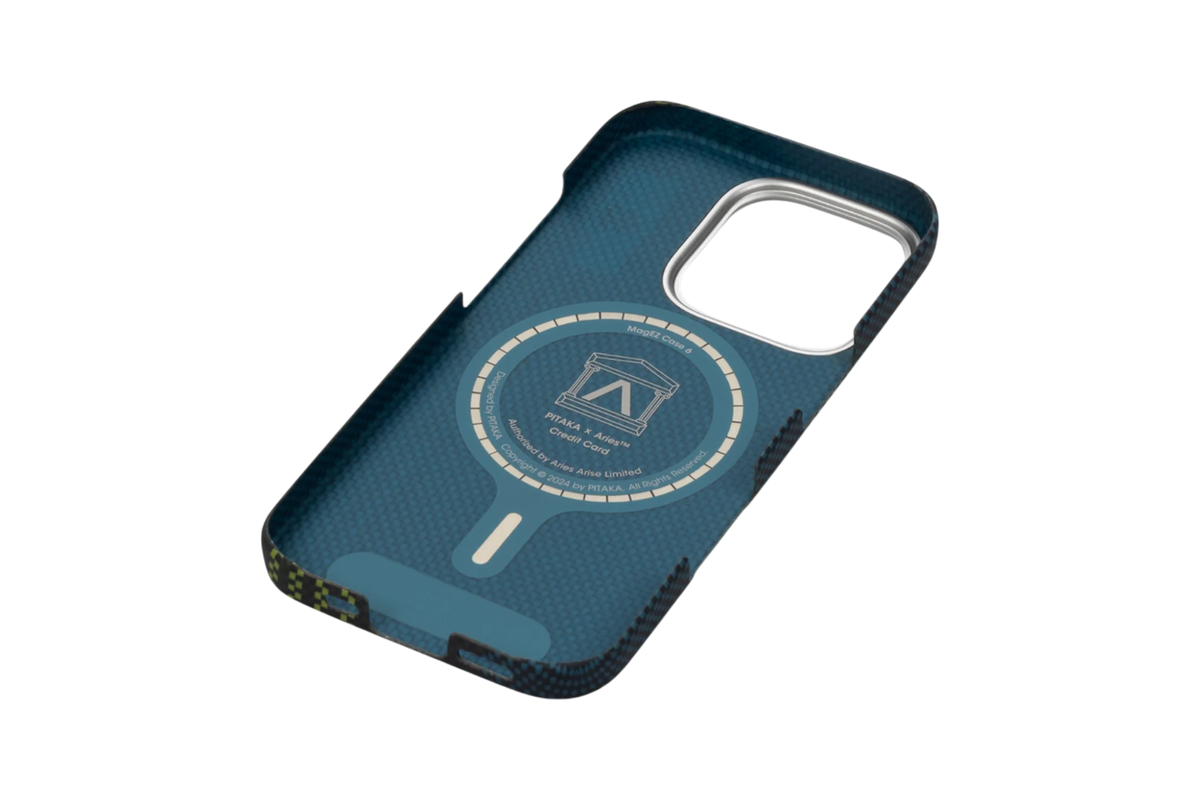 Pitaka x Aries Luminous Tactile Woven Case for iPhone 16 Pro - Credit Card
