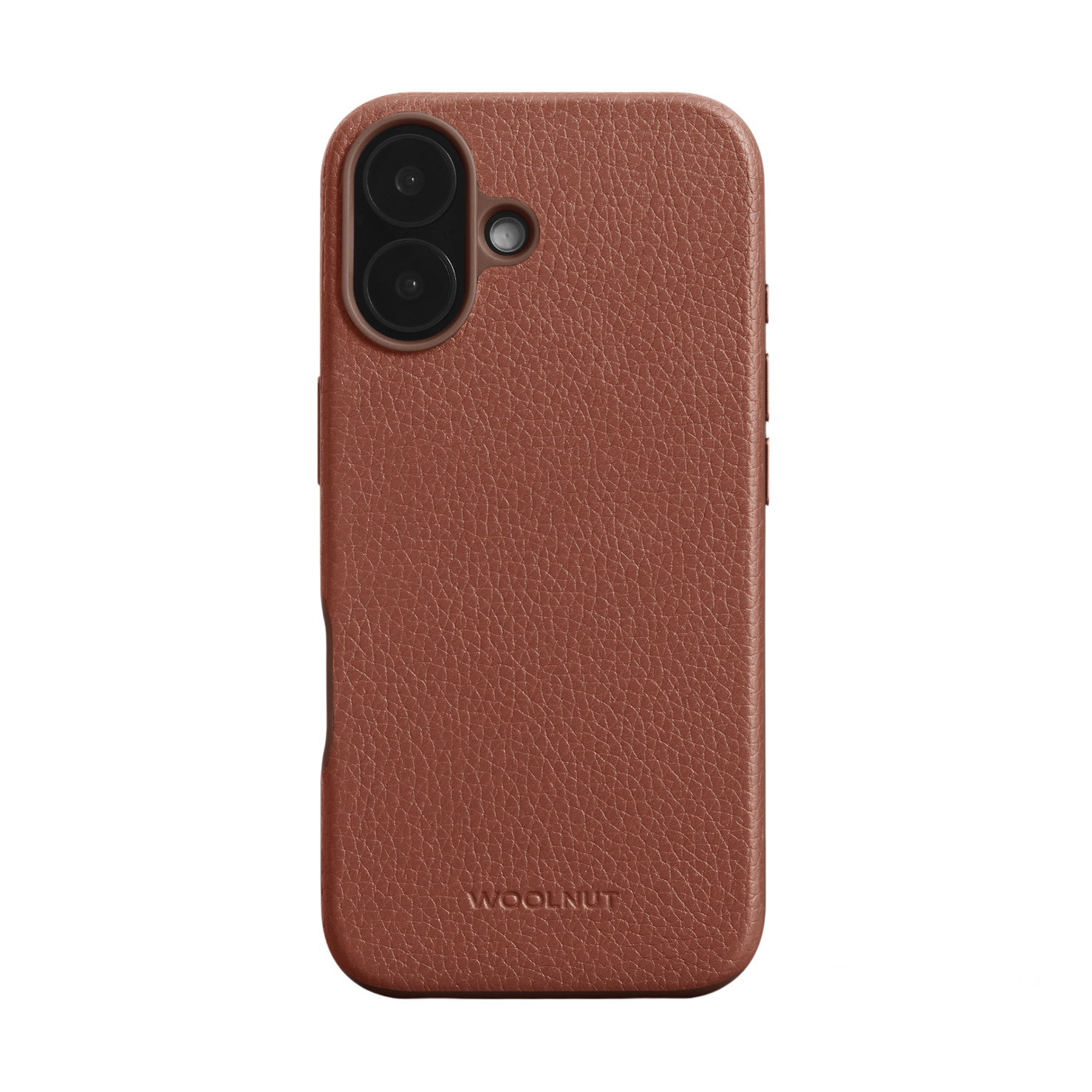 Woolnut Leather Case for iPhone 16 - Cognac