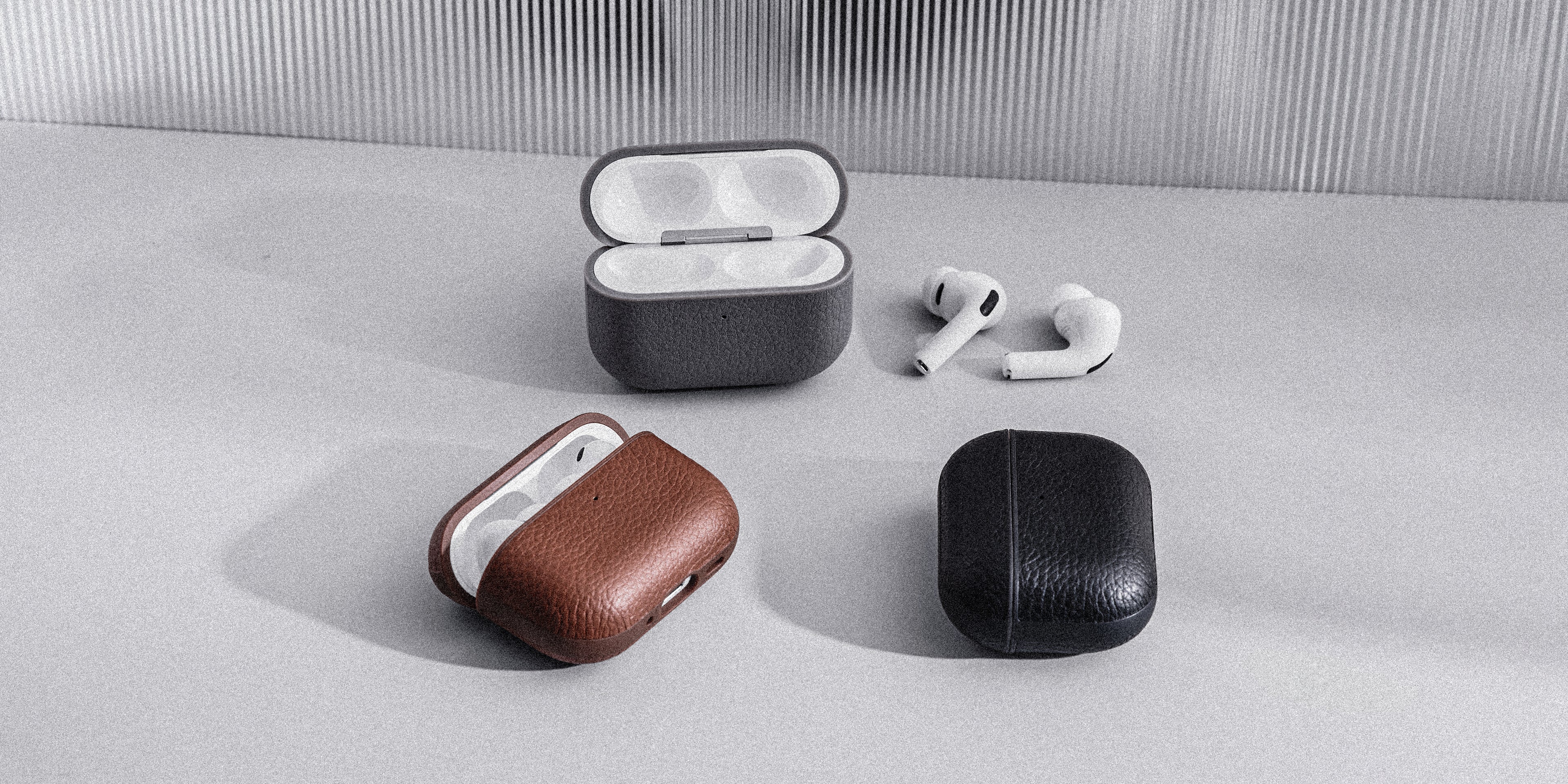 Woolnut Leather Case for AirPods Pro 3 - Grey