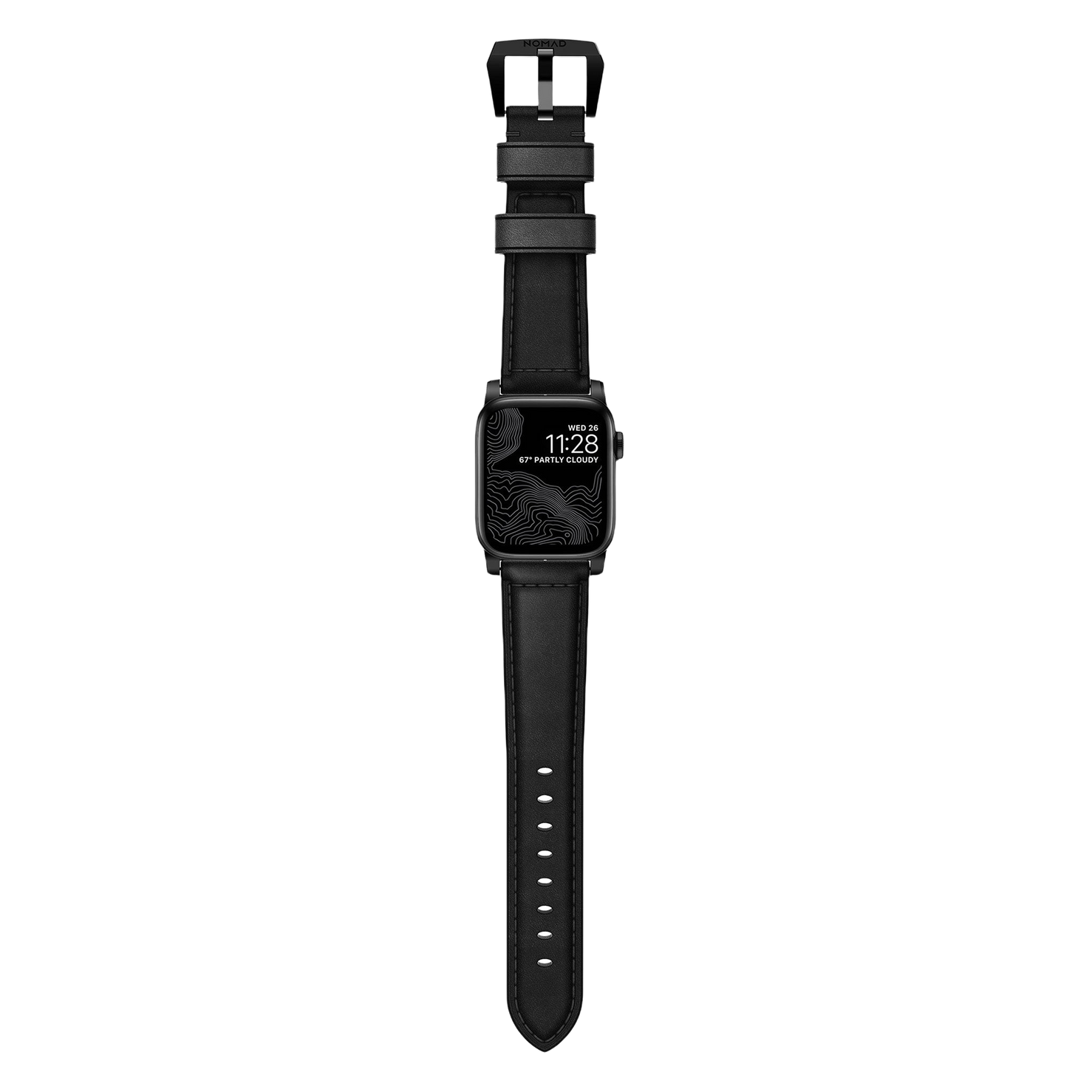 Nomad Traditional Band - 46/49mm - Black Hardware - Black